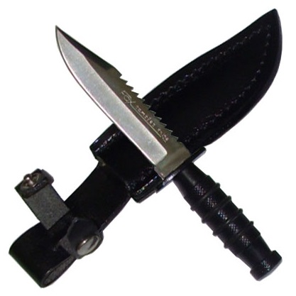 Mini survival colore nero con fodero - mini coltello da sopravvivenza da collezione - replica in miniatura di coltello militare da sopravvivenza marca fox .